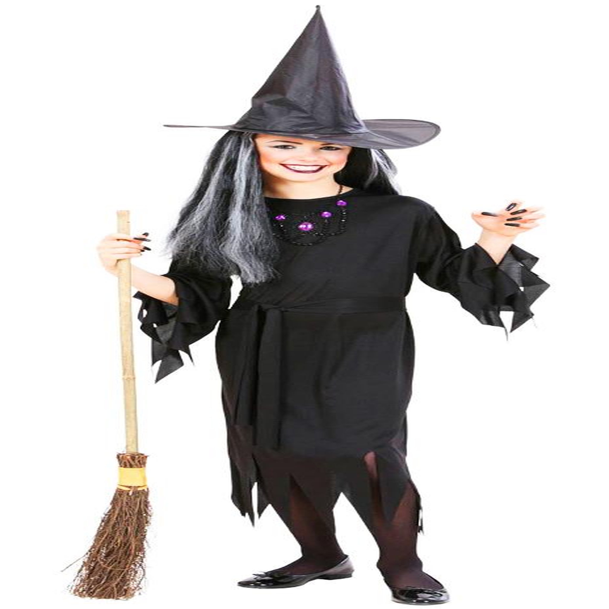 WIDMANN Déguisement De Petite Sorcière - Noir - 2/3 ans (86 à 96 cm)