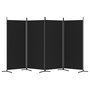 Voir la diapositive 4 : VIDAXL Cloison de separation 4 panneaux Noir 346x180 cm Tissu