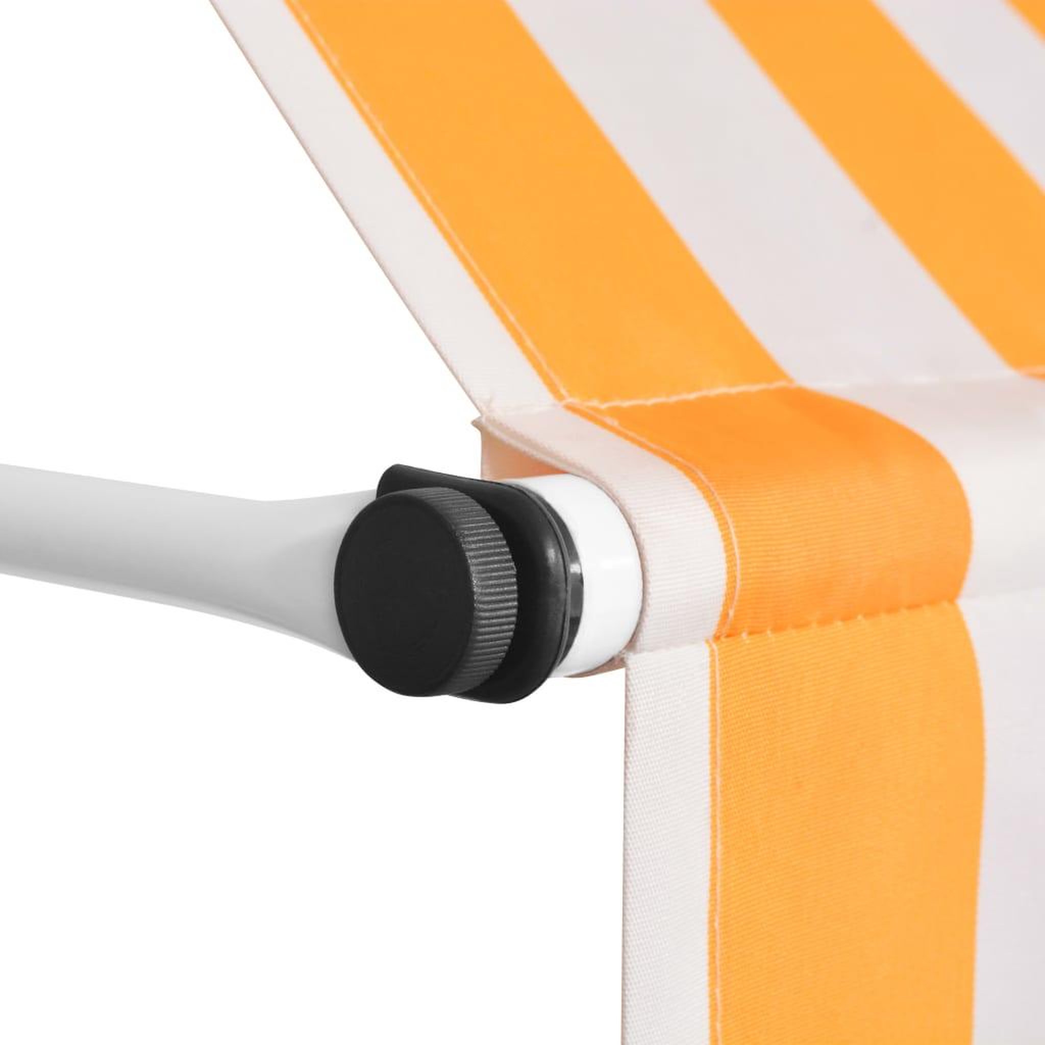 Voir la diapositive 3 : VIDAXL Auvent retractable manuel 300 cm Rayures oranges et blanches