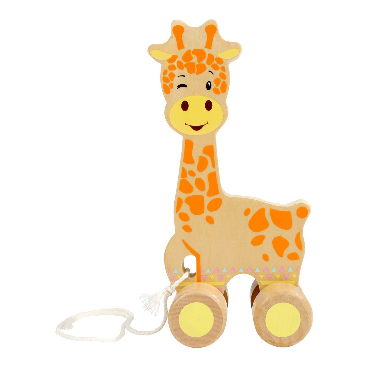 One Two Fun Petit animal en bois à tirer - Dès 12 mois