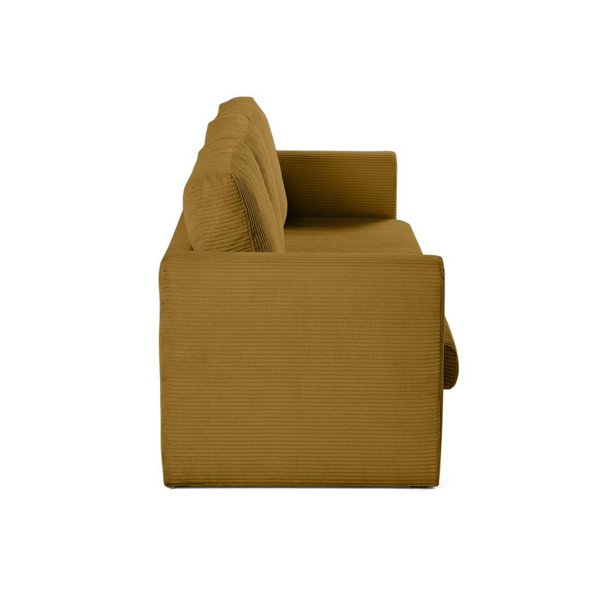 BEST MOBILIER Marilia - canapé 3 places - convertible déplimousse - en velours côtelé