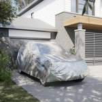 VIDAXL Housse de voiture SUV avec sangles a boucle complete argente XL