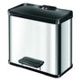 Voir la diapositive 1 : HAILO Poubelle de tri à pédale 17+9L Öko Duo Plus Inox