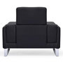 Voir la diapositive 3 : Paris Prix Fauteuil en Tissu  Ezekiel  104cm Noir