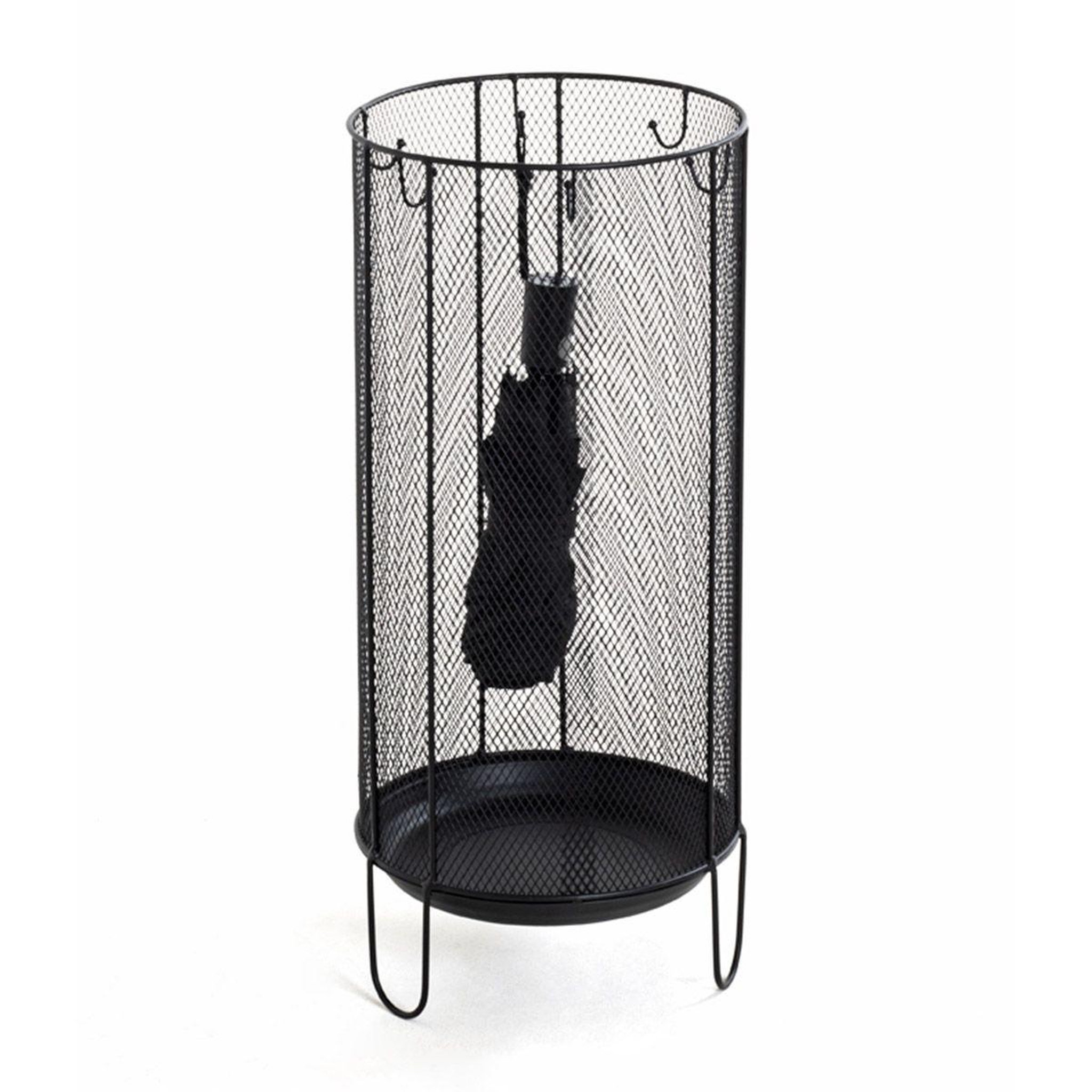 Voir la diapositive 2 : Paris Prix Porte-parapluie en métal  laqué  58cm noir