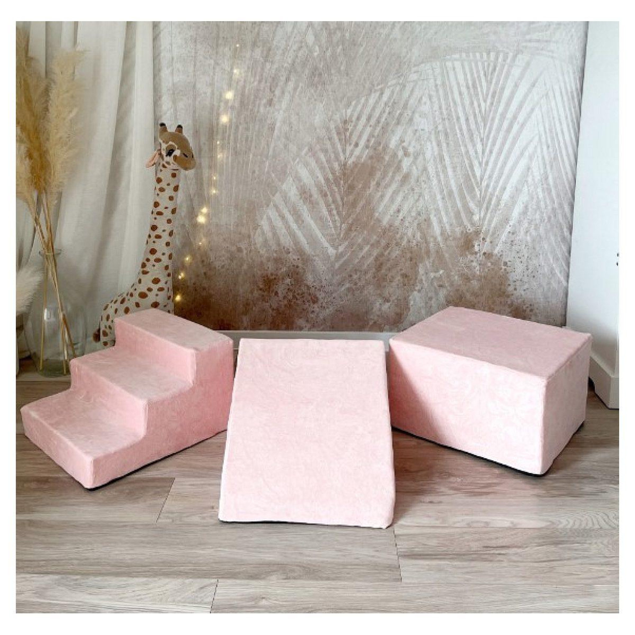 Voir la diapositive 3 : MONIO FOR KIDS Mousse play velours - 3 éléments rose