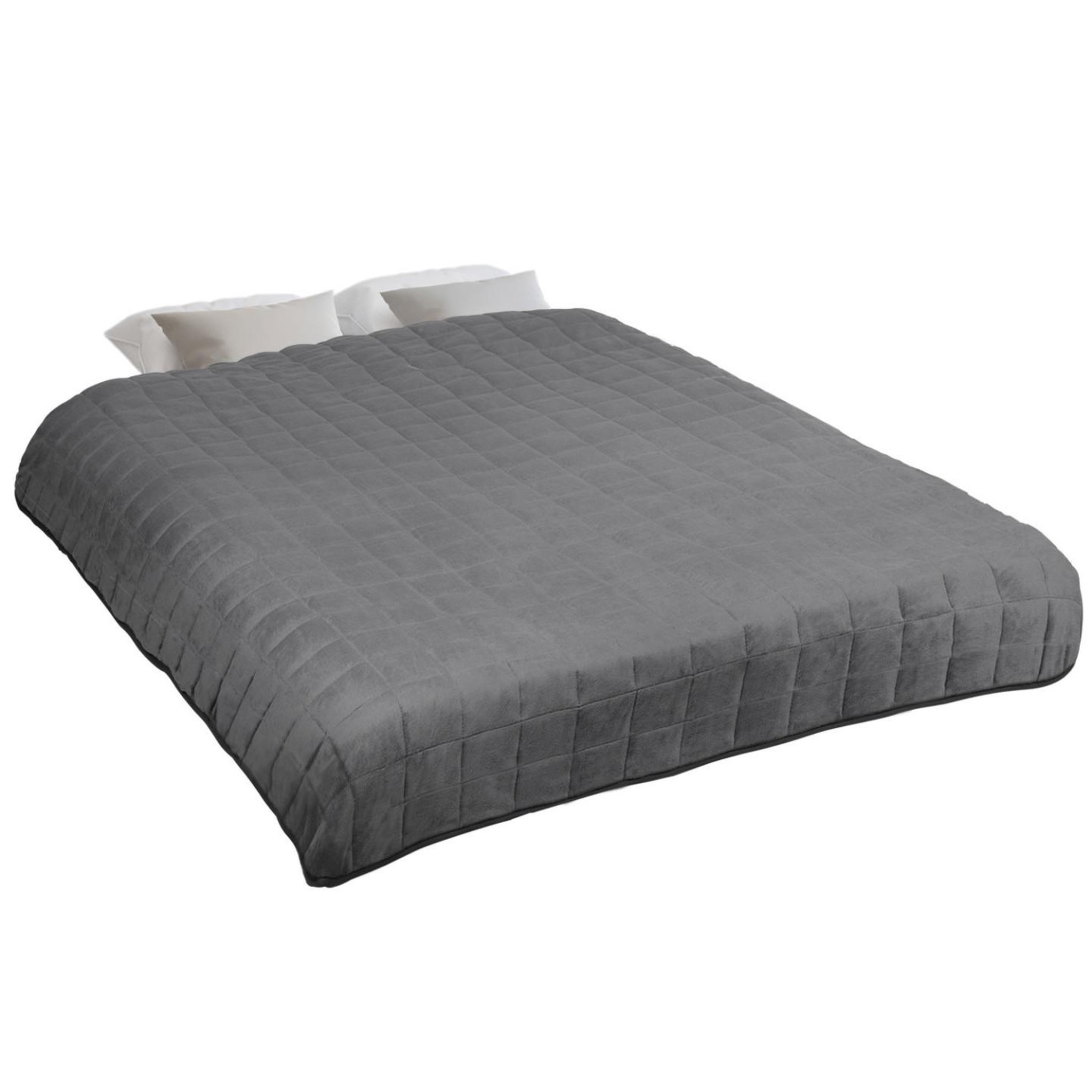 Voir la diapositive 3 : ID MARKET Couverture lestée 150x200 CM CELESTE bicolore gris clair et gris 9 kg