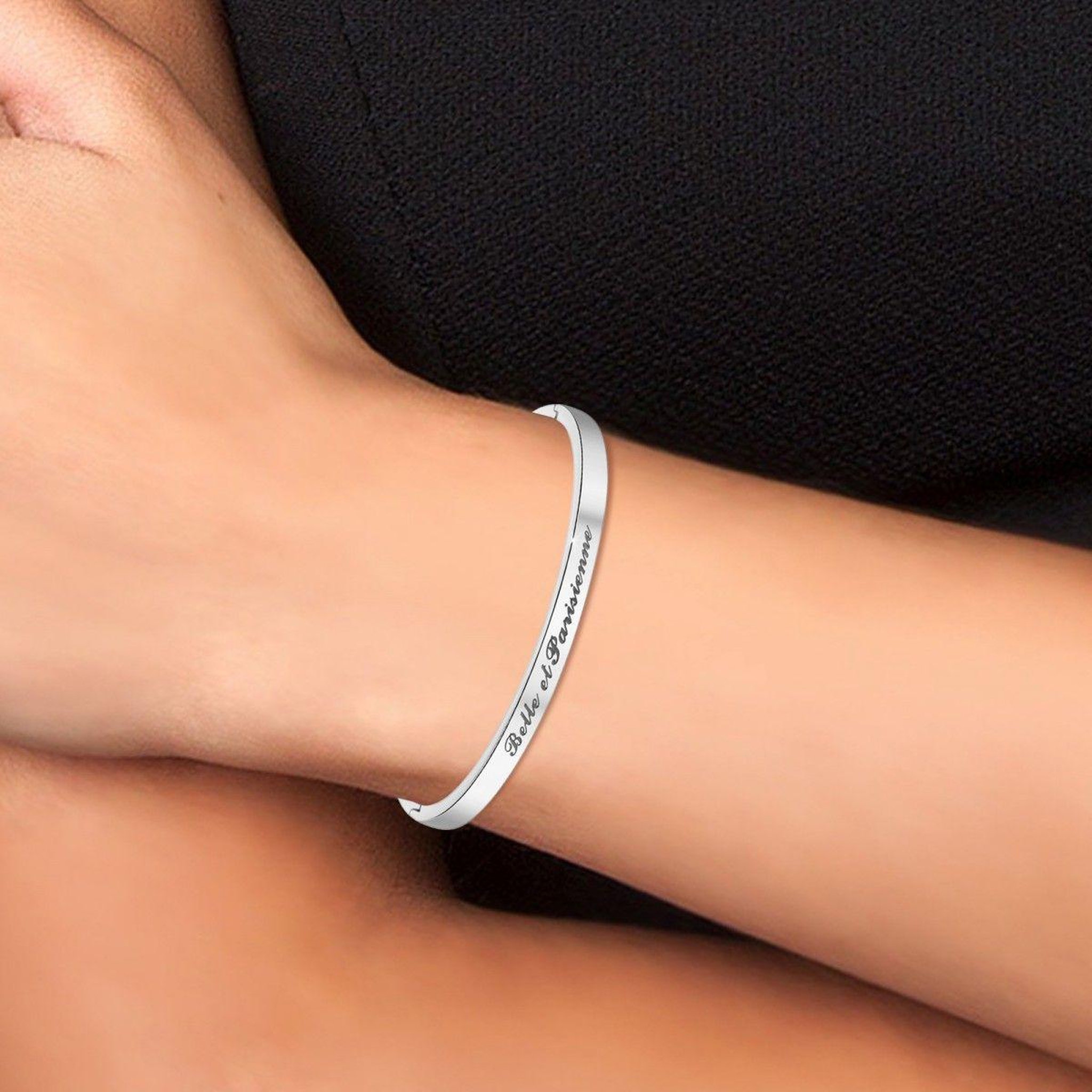 Voir la diapositive 2 : SC CRYSTAL Belle et Parisienne - Bracelet SC Crystal en Acier Rhodié argenté