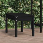 VIDAXL Banc de jardin noir 80x44x45 cm bois massif de pin