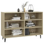 Voir la diapositive 3 : VIDAXL Buffet chene sonoma 103,5x35x70 cm bois d'ingenierie