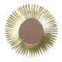 Voir la diapositive 2 : Paris Prix Miroir Mural Design  Plumes  53cm Or