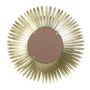 Voir la diapositive 2 : Paris Prix Miroir Mural Design  Plumes  53cm Or