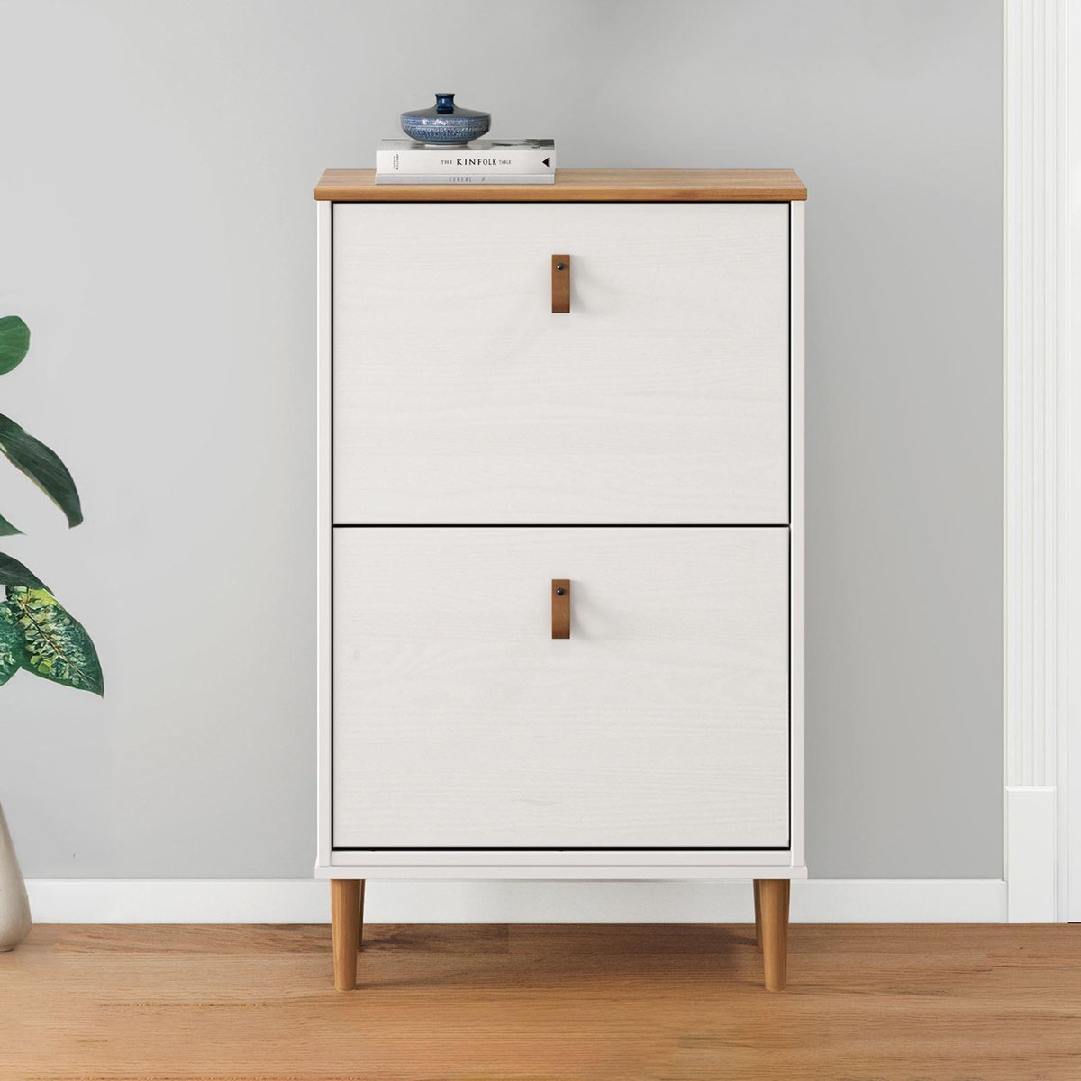 IDIMEX Meuble à chaussures entrée MIKKA en bois massif