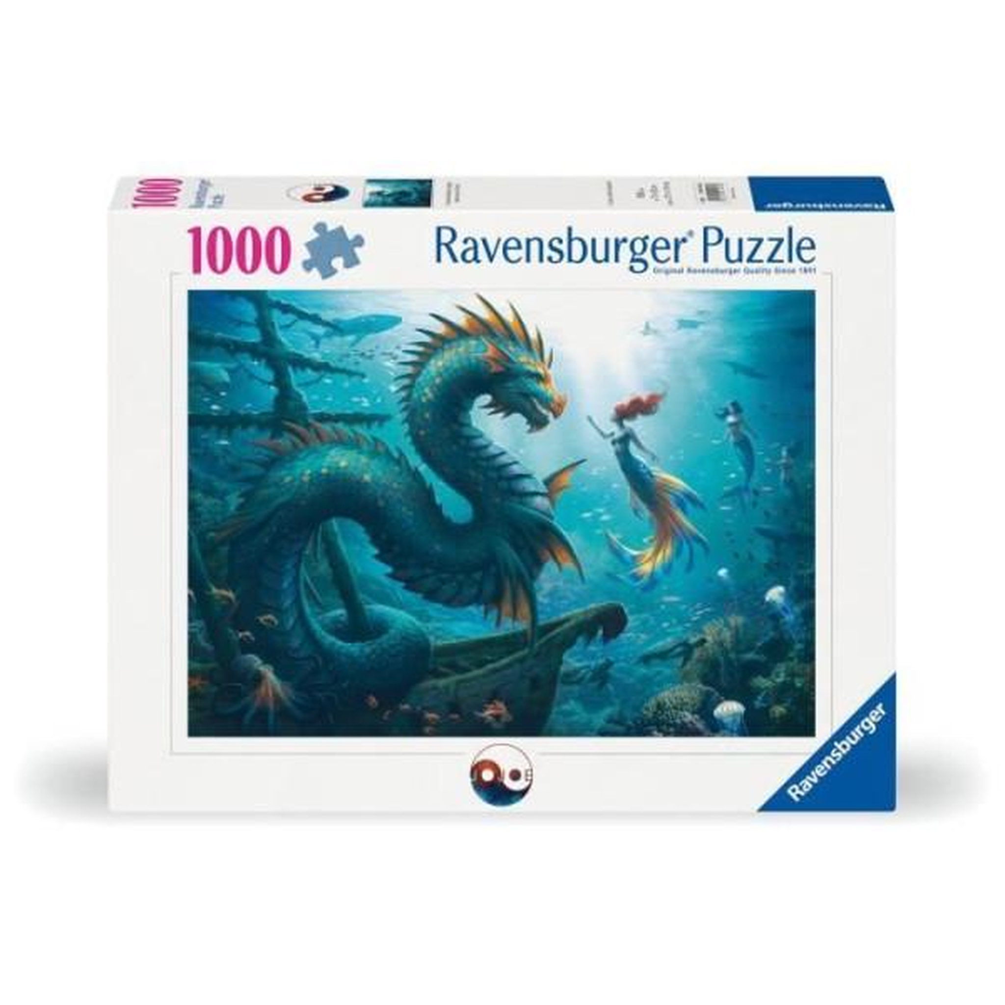 Voir la diapositive 5 : RAVENSBURGER Puzzle 1000 pieces dragon, sirene et tortues des profondeurs, des 14 ans, monstre, 12001434, ravensburger