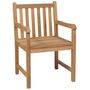 Voir la diapositive 2 : VIDAXL Chaises de jardin lot de 4 et coussins gris Bois de teck solide