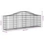 Voir la diapositive 6 : VIDAXL Paniers a gabions arques 20 pcs 200x30x60/80 cm Fer galvanise