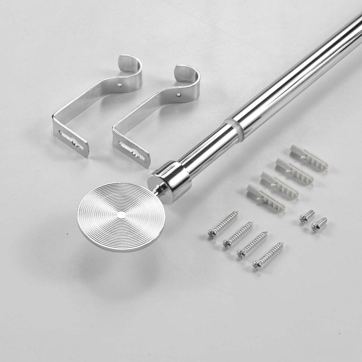 Douceur d'Intérieur Kit de tringle à rideaux extensible ROLLIS - L. 120 à 210 cm - Chrome