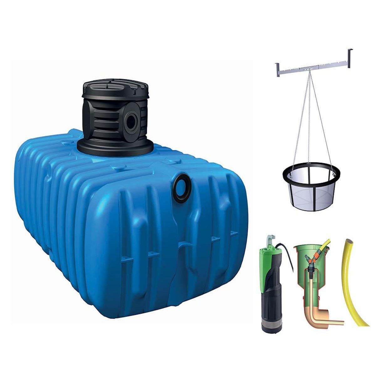 Garantia Récupérateur d'eau de pluie à enterrer extra plat 1500 L - Garantia