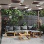 VIDAXL Salon de jardin 6 pcs avec coussin Bois d'acacia solide