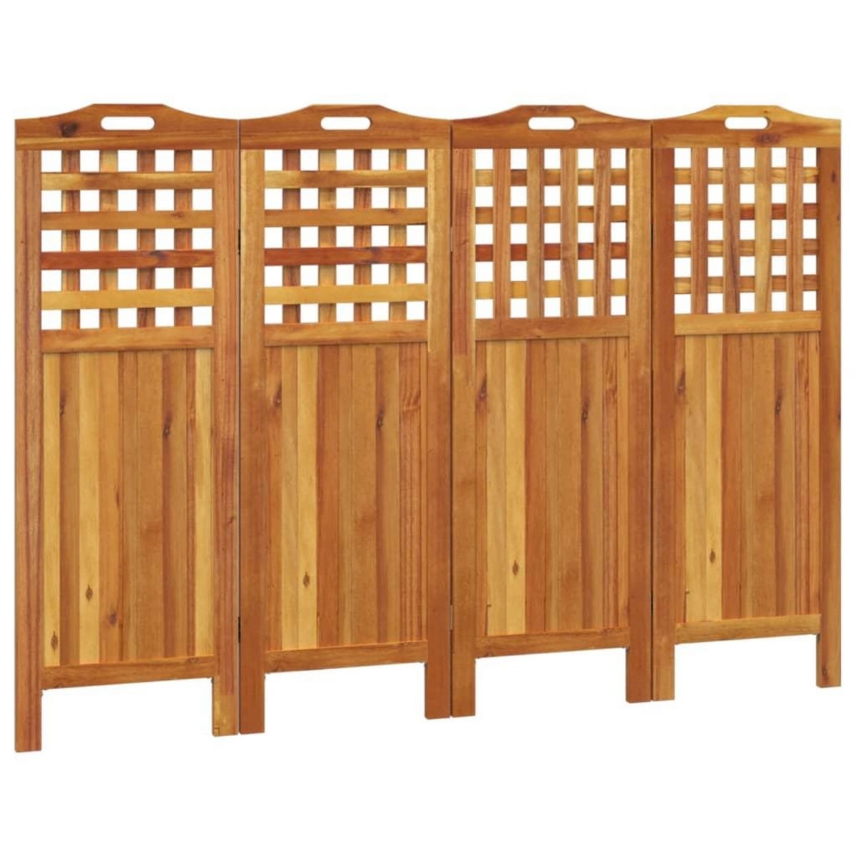 VIDAXL Cloison de separation 4 panneaux 162x2x115 cm Bois d'acacia