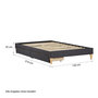 Voir la diapositive 4 : HomeStyle4U Lit capitonné avec matelas 140x200 cm 2 tiroirs
