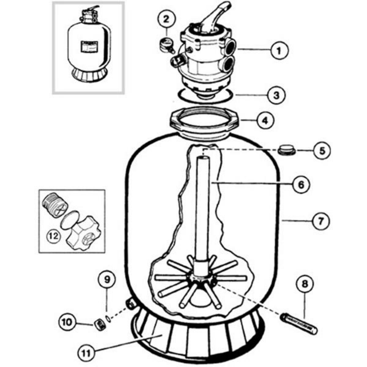 Hayward Filtre à sable 14m3/h - s0246t
