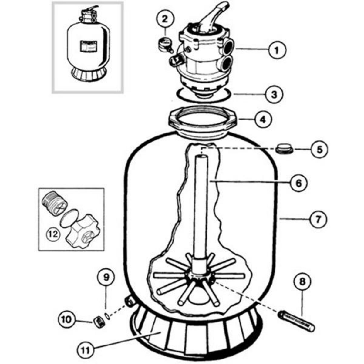 Hayward Filtre à sable 14m3/h - s0246t