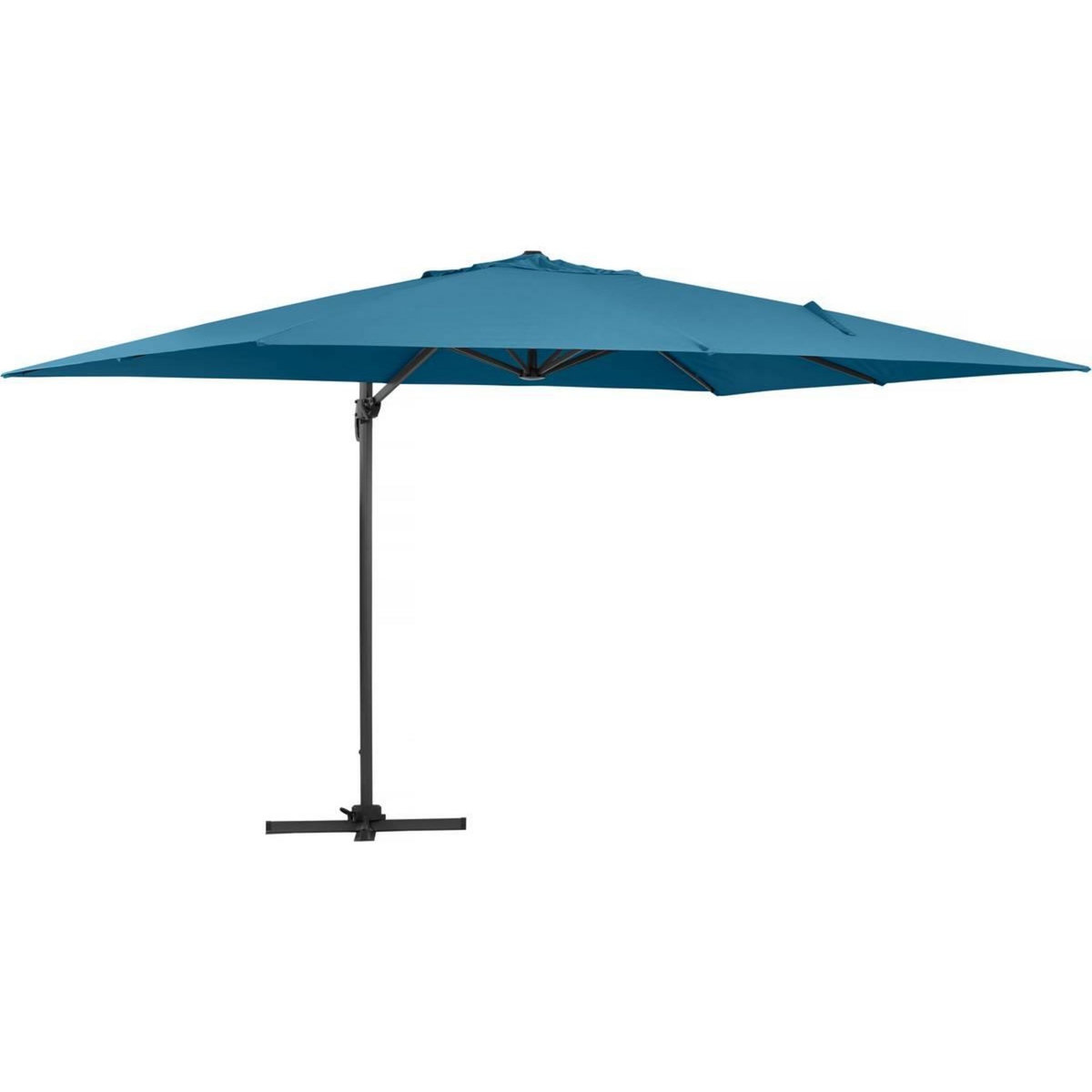 Habitat et Jardin Parasol jardin déporté Alu  Sun 4  - Rectangle - 3 x 4 m - Bleu + Housse de protection