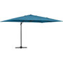 Voir la diapositive 3 : Habitat et Jardin Parasol jardin déporté Alu  Sun 4  - Rectangle - 3 x 4 m - Bleu + Housse de protection