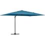 Voir la diapositive 3 : Habitat et Jardin Parasol jardin déporté Alu  Sun 4  - Rectangle - 3 x 4 m - Bleu + Housse de protection