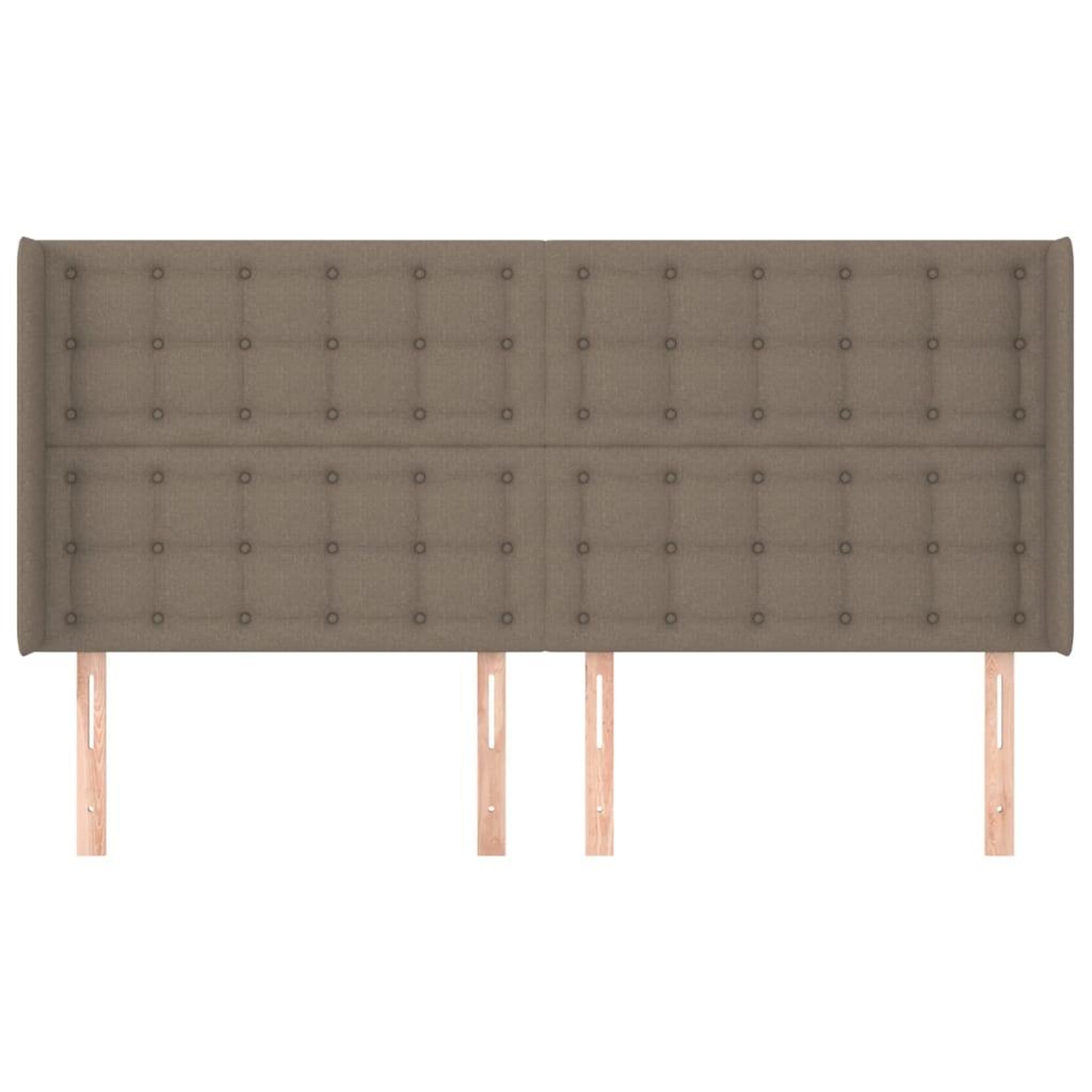 Voir la diapositive 3 : VIDAXL Tete de lit avec oreilles Taupe 163x16x118/128 cm Tissu