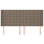 Voir la diapositive 3 : VIDAXL Tete de lit avec oreilles Taupe 163x16x118/128 cm Tissu