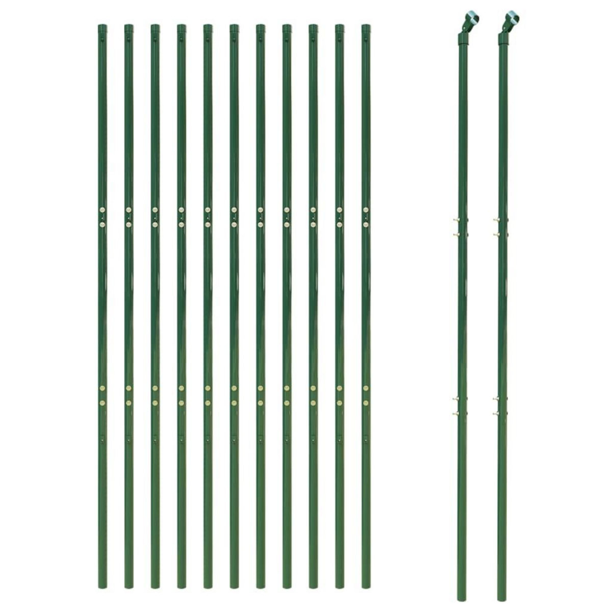 VIDAXL Cloture en treillis metallique vert 2x25 m acier galvanise
