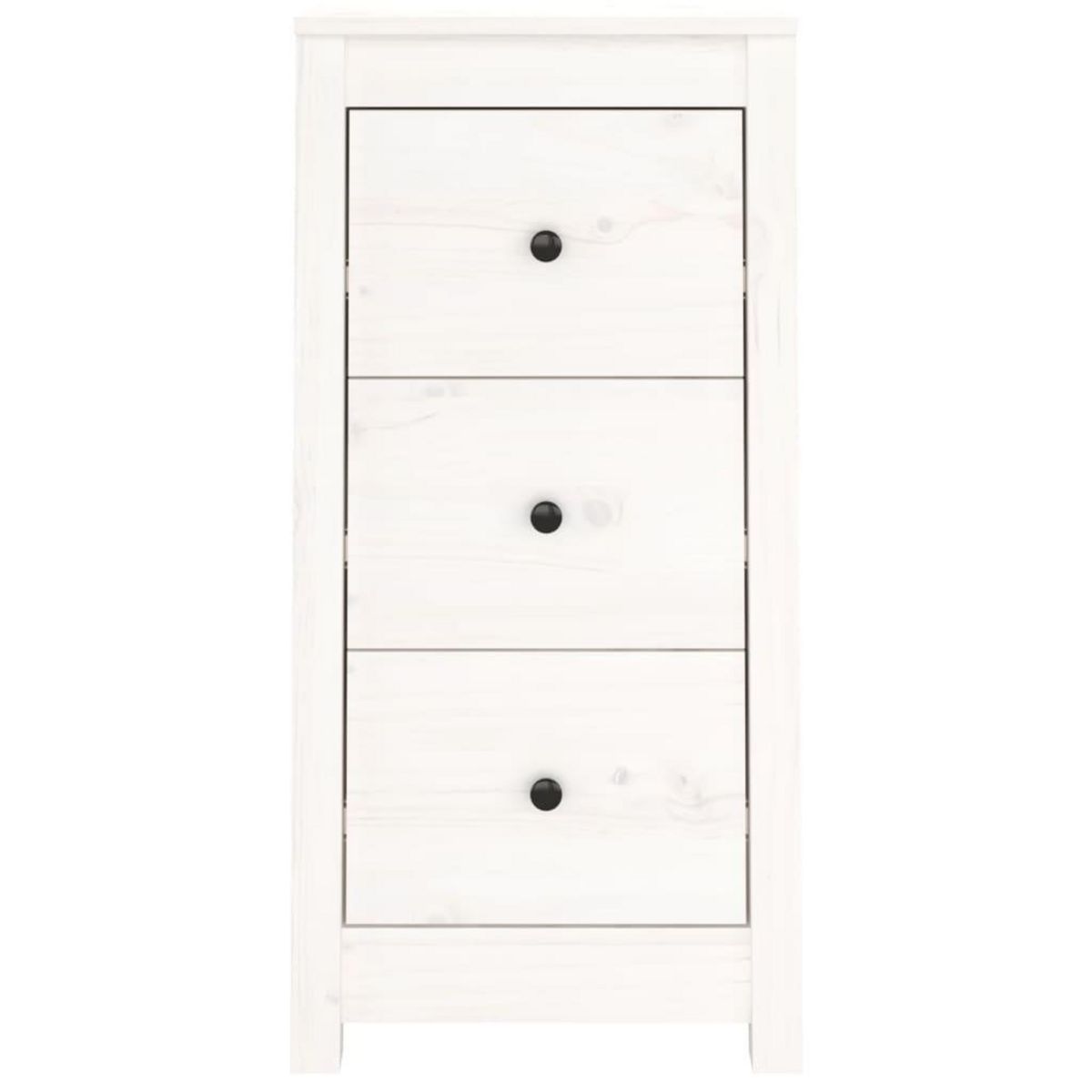 VIDAXL Buffet blanc 40x35x80 cm bois massif de pin
