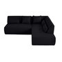 Voir la diapositive 6 : LISA DESIGN Onyx - canapé modulable d'angle droit 5 places - en tissu mailles 3d