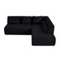 Voir la diapositive 6 : LISA DESIGN Onyx - canapé modulable d'angle droit 5 places - en tissu mailles 3d