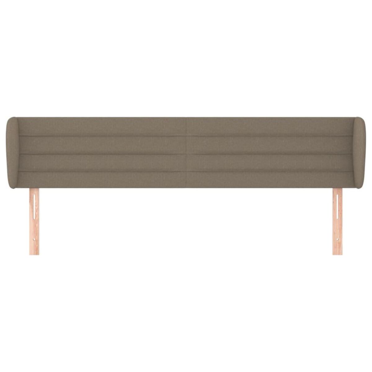 VIDAXL Tete de lit avec oreilles Taupe 203x23x78/88 cm Tissu