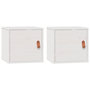 Voir la diapositive 2 : VIDAXL Armoires murales 2 pcs Blanc 31,5x30x30 cm Bois de pin massif