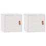 Voir la diapositive 2 : VIDAXL Armoires murales 2 pcs Blanc 31,5x30x30 cm Bois de pin massif