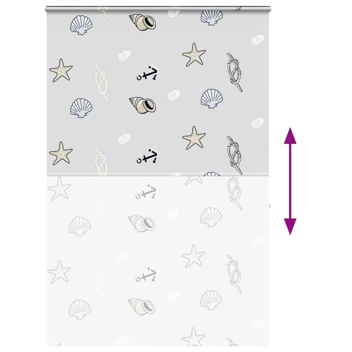 VIDAXL Store enrouleur de douche avec cassette largeur du tissu 146 cm