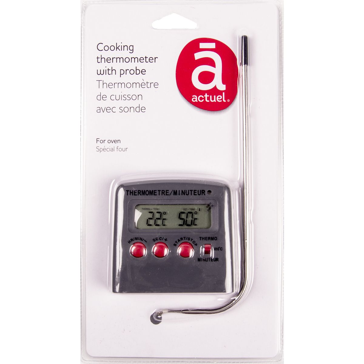 ACTUEL Thermomètre cuisson avec sonde spécial four