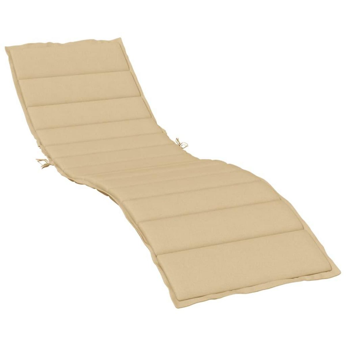 VIDAXL Coussin de chaise longue beige melange 200x50x4 cm tissu