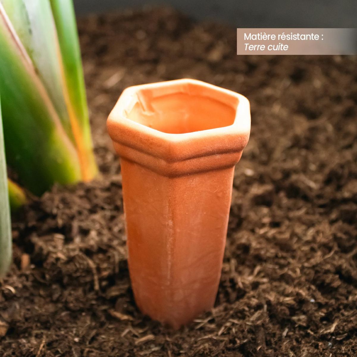 LINXOR Lot de 4 cônes d'arrosage - Terre cuite