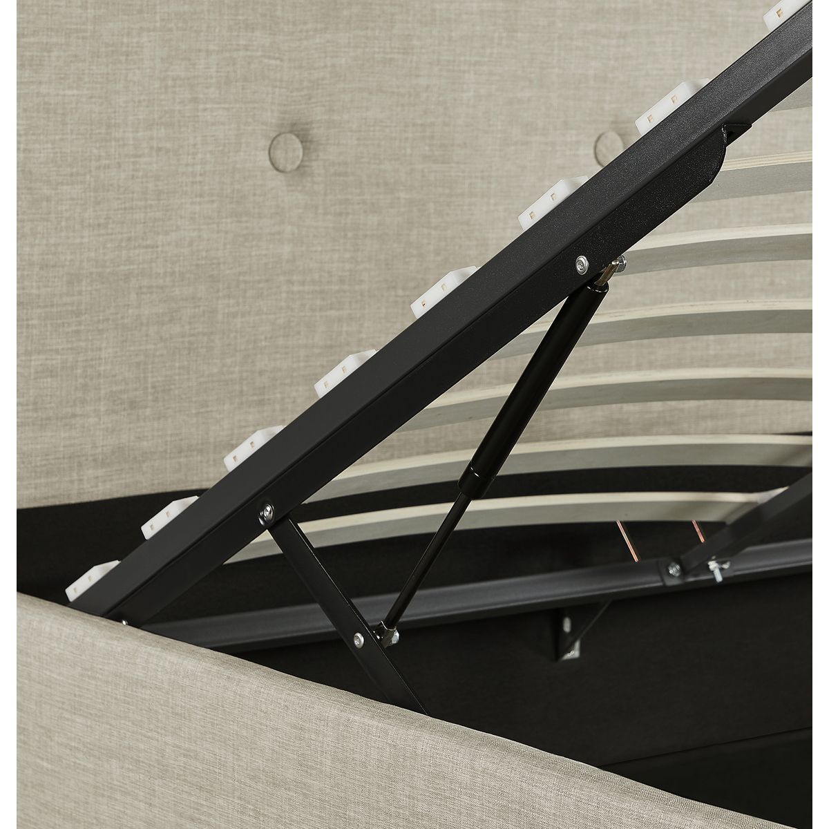 Cadre de lit coffre avec tête de lit capitonnée 160x200 BERGEN