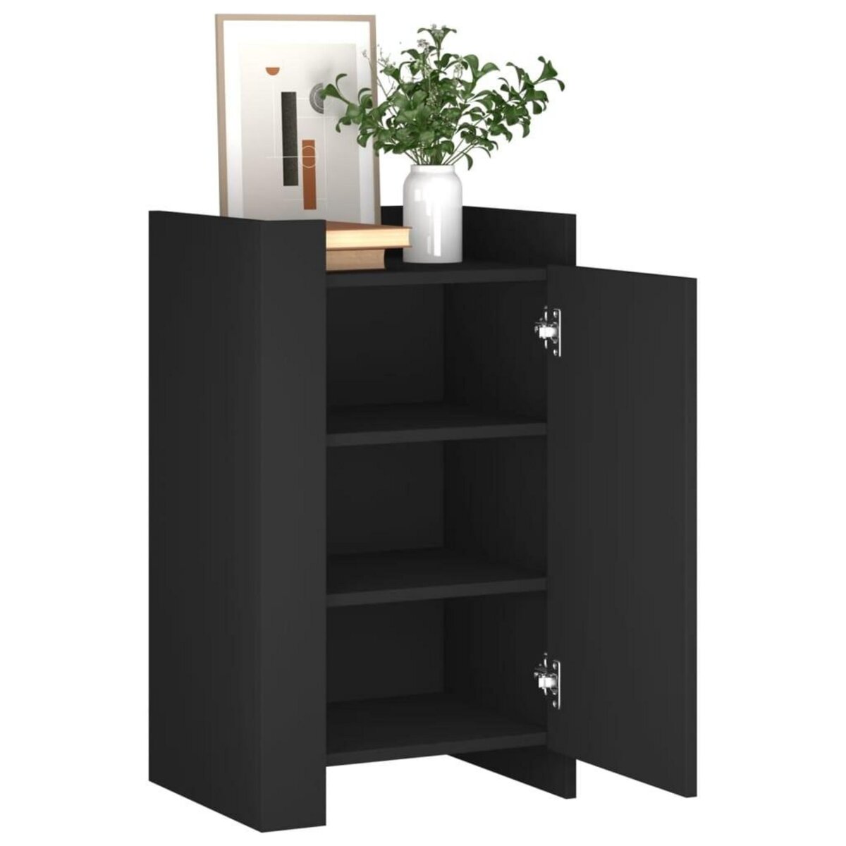 VIDAXL Buffet noir 45x35x75 cm bois d'ingenierie