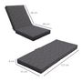 Voir la diapositive 3 : OUTSUNNY Lot de 2 coussins galettes de chaise de jardin - dim. 112L x 51l x ép. 8 cm - cordons attache - polyester déperlant anthracite