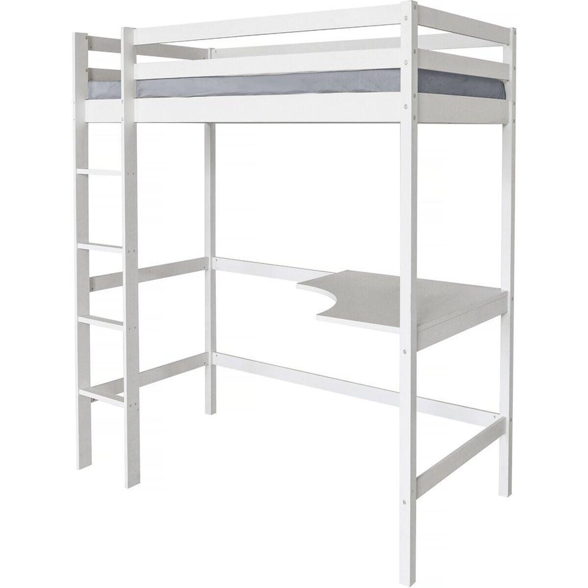 Habitat et Jardin Lit Enfant Mezzanine avec Bureau  Angéla  90 x 190 cm - Blanc