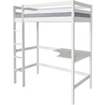 Habitat et Jardin Lit Enfant Mezzanine avec Bureau  Angéla  90 x 190 cm - Blanc