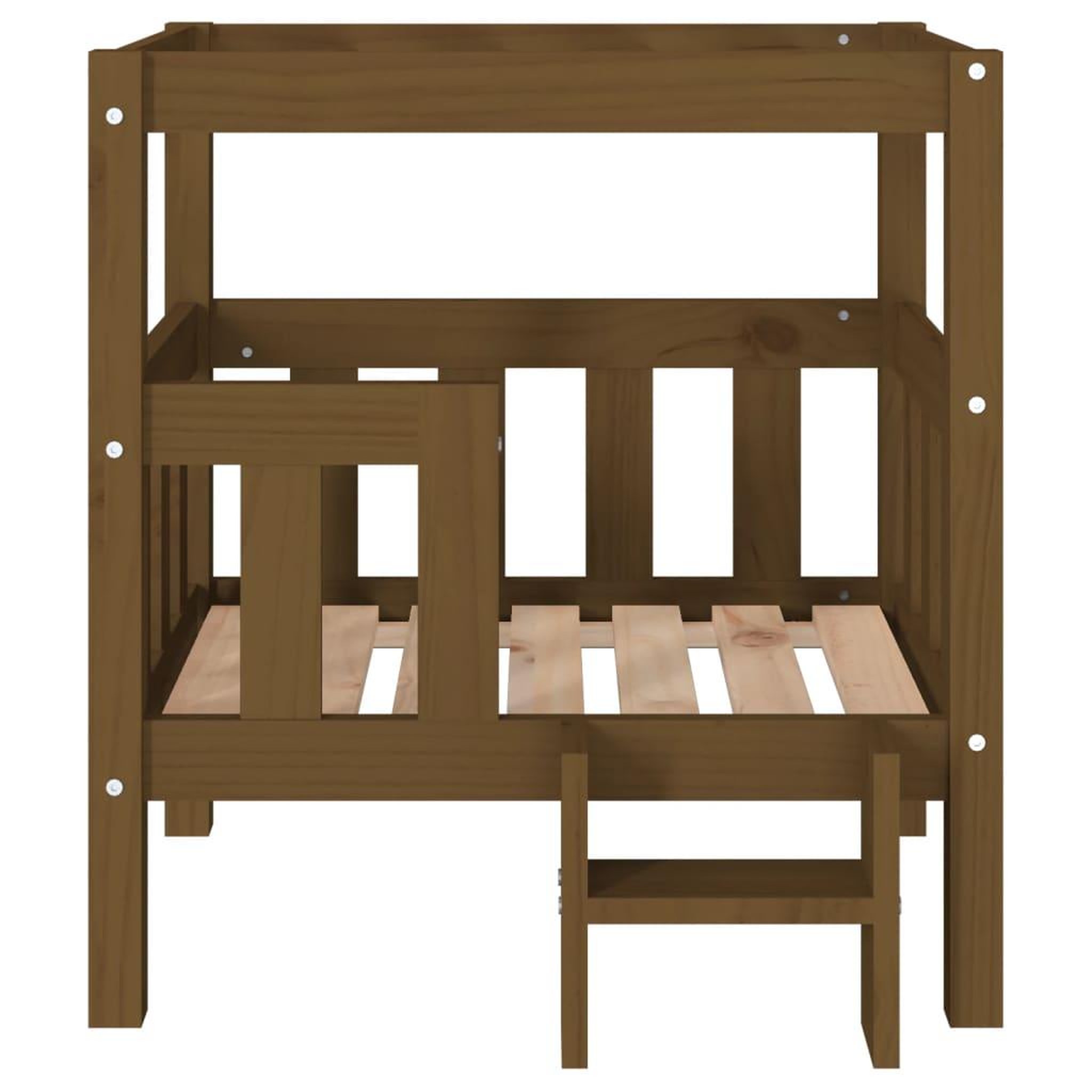 Voir la diapositive 5 : VIDAXL Lit pour chien Marron miel 65,5x43x70 cm Bois de pin solide