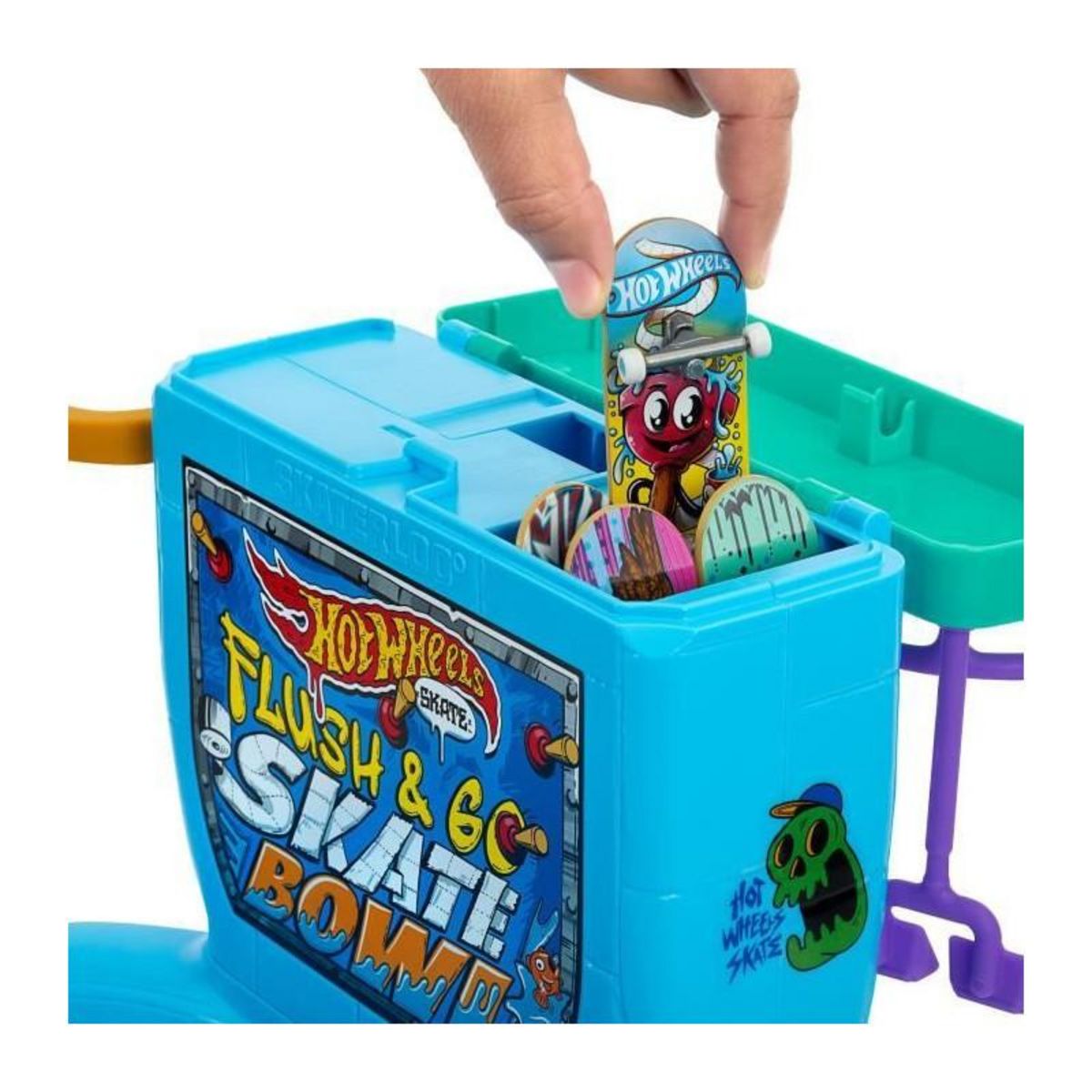 MATTEL Set de fingerboard Mattel Hot Wheels modulable avec rampe